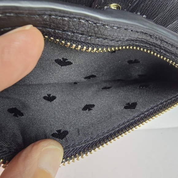 Kate Spade Leila Black Pebbled Leather Flap Shoulder Bag Extra Crossbody Strap - Picture 16 of 16